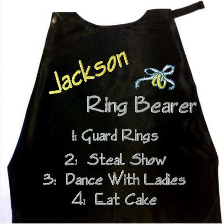 Boy's Ring Bearer Cape,  Embroidered Ring Bearer Cape Personalized Wedding Photo Op