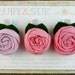 Colorblock Rosette Hair Clips, Set of 3 Pink Hair Clips, Gift Set, Fabric Flower Clips, Little Girl Clips