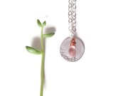 dreamer necklace // hand stamped sterling silver necklace // wire wrapped jewelry