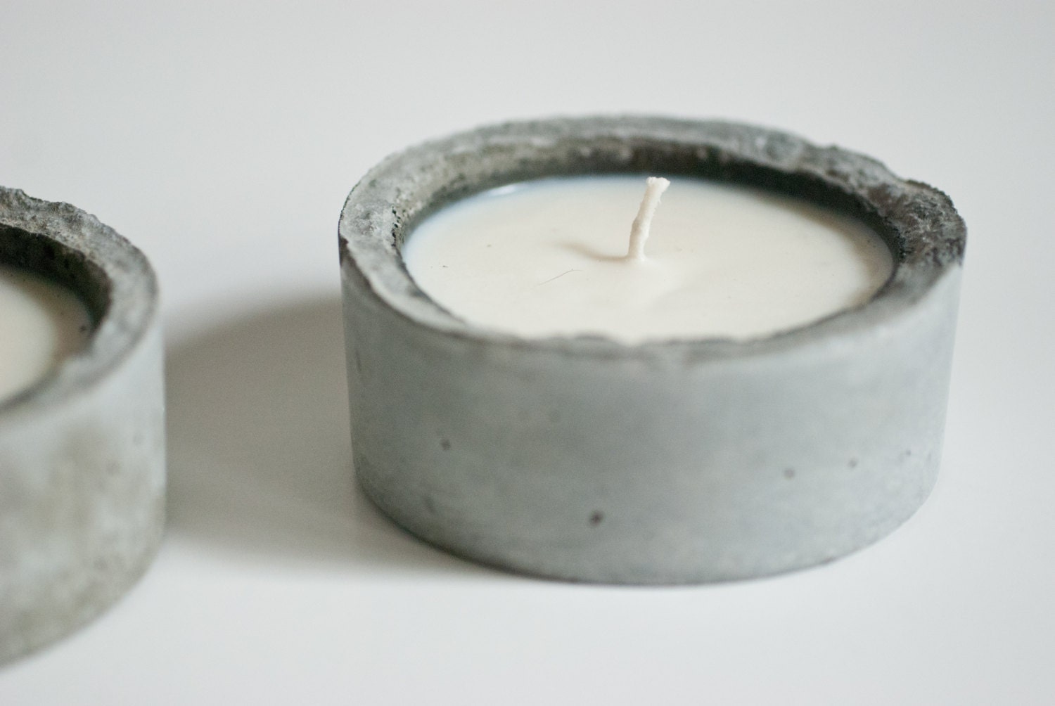 Small Soy Candle in Cast Concrete Votive