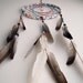 MADE TO ORDER - Dream Catcher - Rainbow - With Black and White Pigeon Feathers and Colorful Nett - Home Decor, Mobile