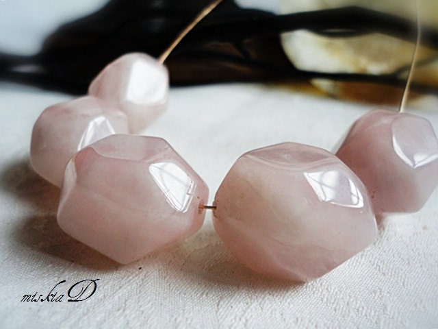 Rose Quartz Bead, Faceted Rose Quartz Beads, Natural Rose Quartz  Bead,  DIY Supply, Craft Supply, Gemstone Supply