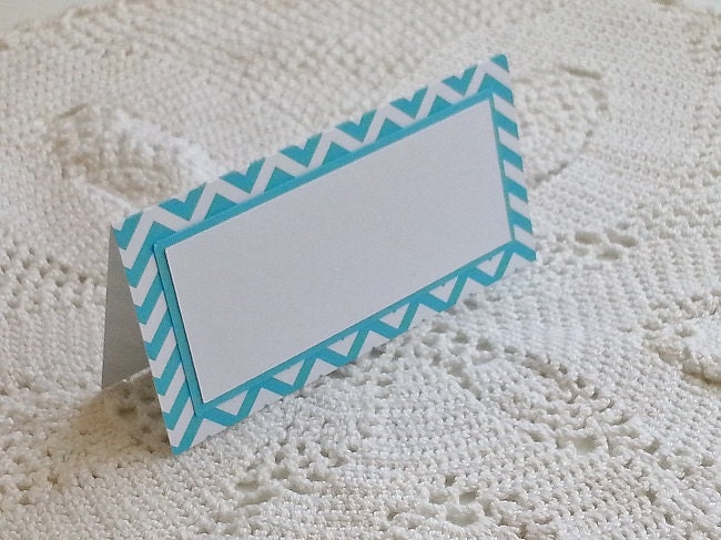 Custom Listing for FIREFOX - Classic Chevron - Place Cards - Assorted Colors Available - Wedding Escort Cards - Table Settings -