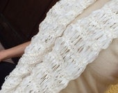 Spring accessory,  infinity scarf, hood or cowl. Natural, soft, light and fashion for women. Gift for her, neckwarmer. Hand knit.