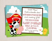 Petting Zoo Farm AnimalThemed Birthday Party Printable Invitation Digital File Il_170x135