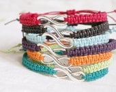 Infinity Hemp Bracelet - Wish Bracelet - Friendship Bracelet - Karma Bracelet