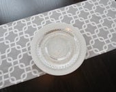 Grey Table Runner by in Gotcha Rope Twist Print
