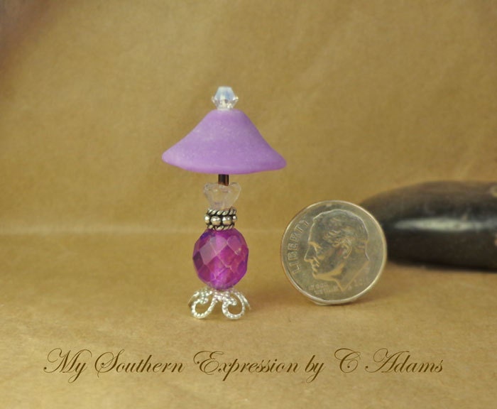 Dollhouse Lamp Royal Glass Globe Lamp Handmade OOAK