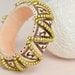 Tribal beaded woodburned bangle/ wood jewelry - wooden bracelet/ pyrography