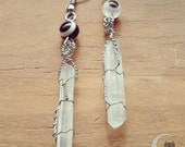 All Seeing Earrings // Quartz // Crystal // Wire-wrapped
