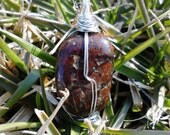 Cinnabar // Wire-wrapped // Stone // Pendant