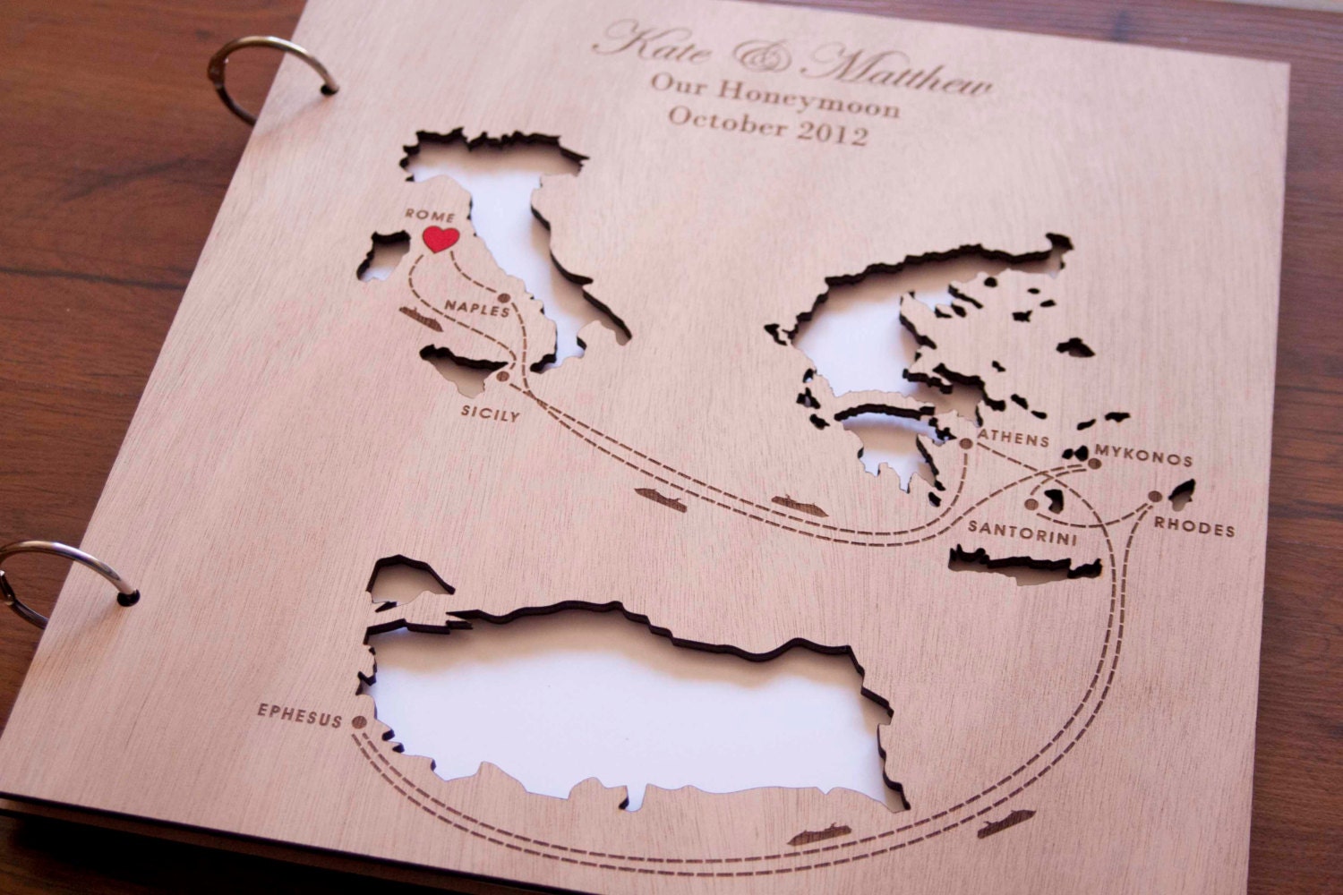 Custom Wedding guest book wood rustic wedding guest book album bridal shower engagement anniversary - LOVE STORY - Big size