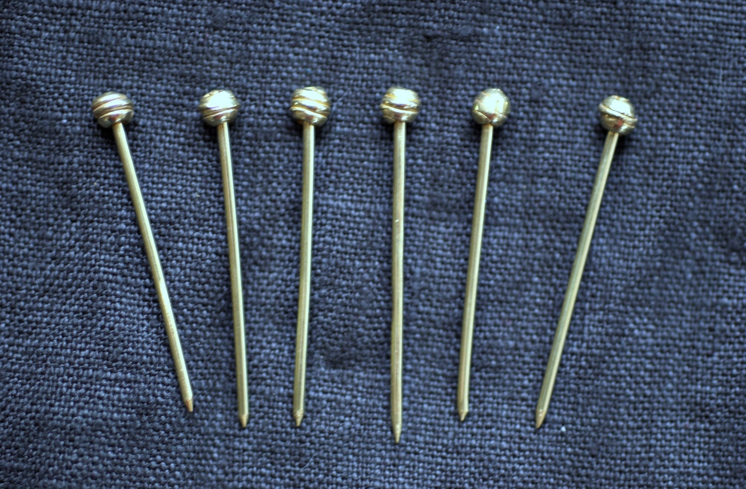 Nickel Silver Dress Pins with Round Wire Heads