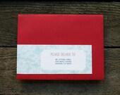 Printable Winter Lace Wedding Invitation Wrap Around Address Label