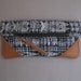 fold-over clutch, ikat  and leather