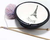 Yarn Bowl Eiffel Tower French Black and White Paris France Chic MADE TO ORDER