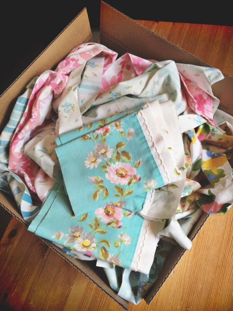 Vintage Sheet Wide Hems