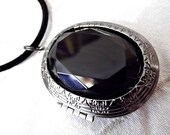 Black gem locket