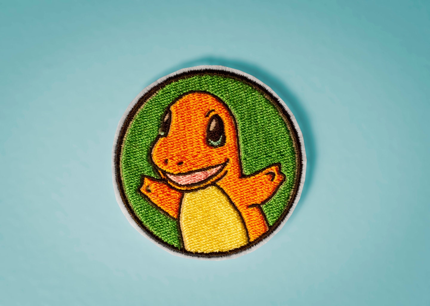 Pokemon Portraits -- Charmander -- Embroidered Iron-on Pokemon Patch