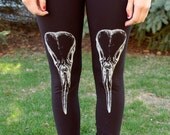 SIZE MEDIUM Hummingbird Skull Legging