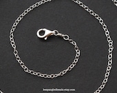 22 inch Sterling Silver Oval Link Chain Necklace (1.5 mm) -- Great for charms or pendants / build your own necklace