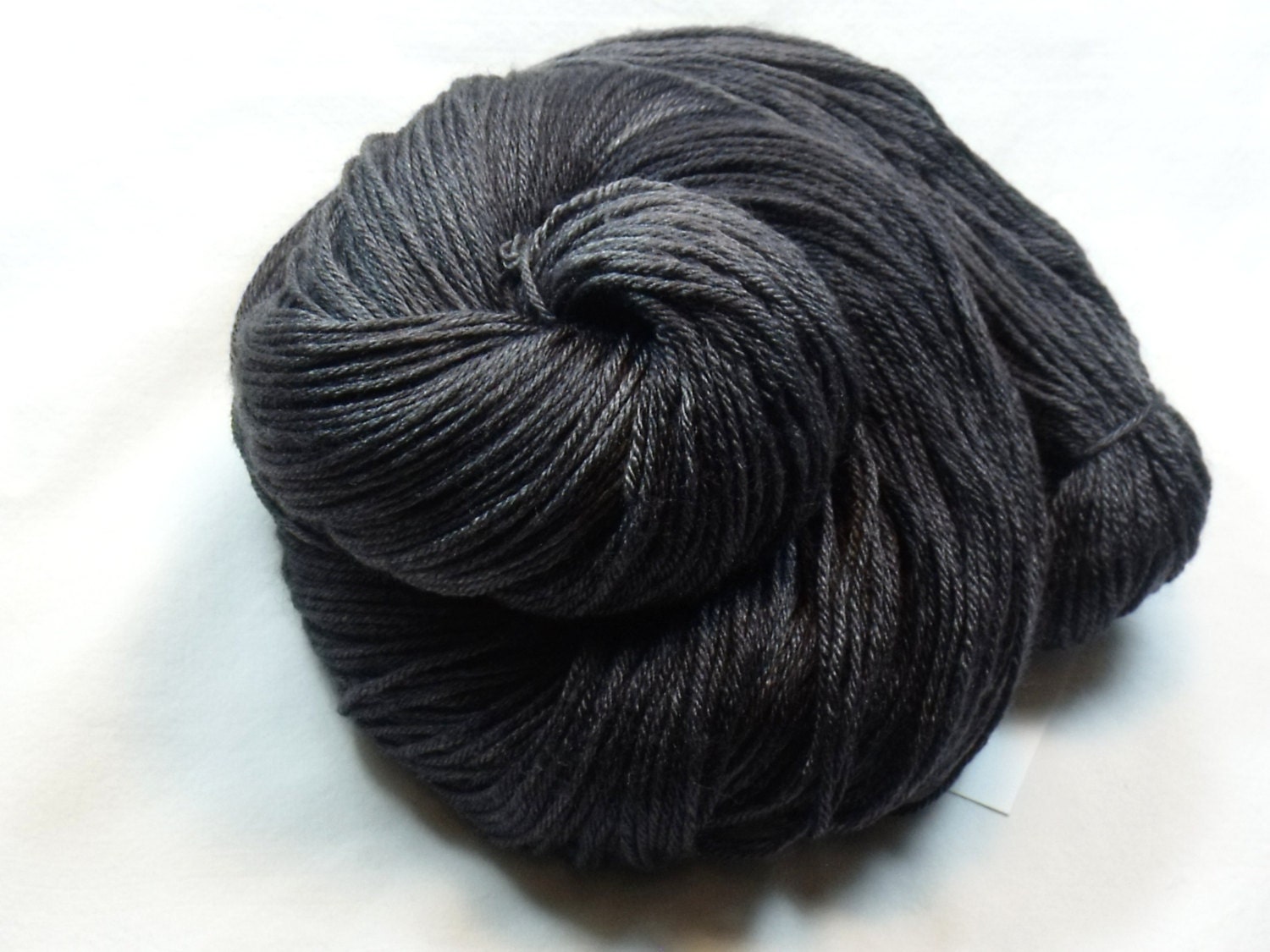 Silk Blend Fingering Yarn Hand Dyed in Ectoplasmic Apparition