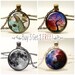 Full Moon Necklace, Glass Photo Necklace, Bronze (0439B1IN)