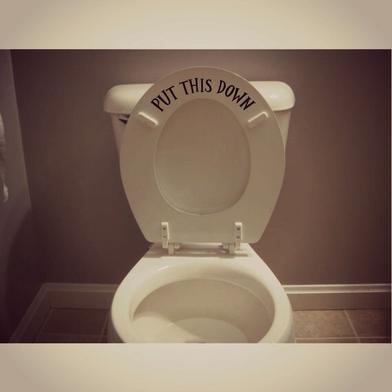 Items similar to Funny Toilet Seat Decal Sticker Put The Seat Down