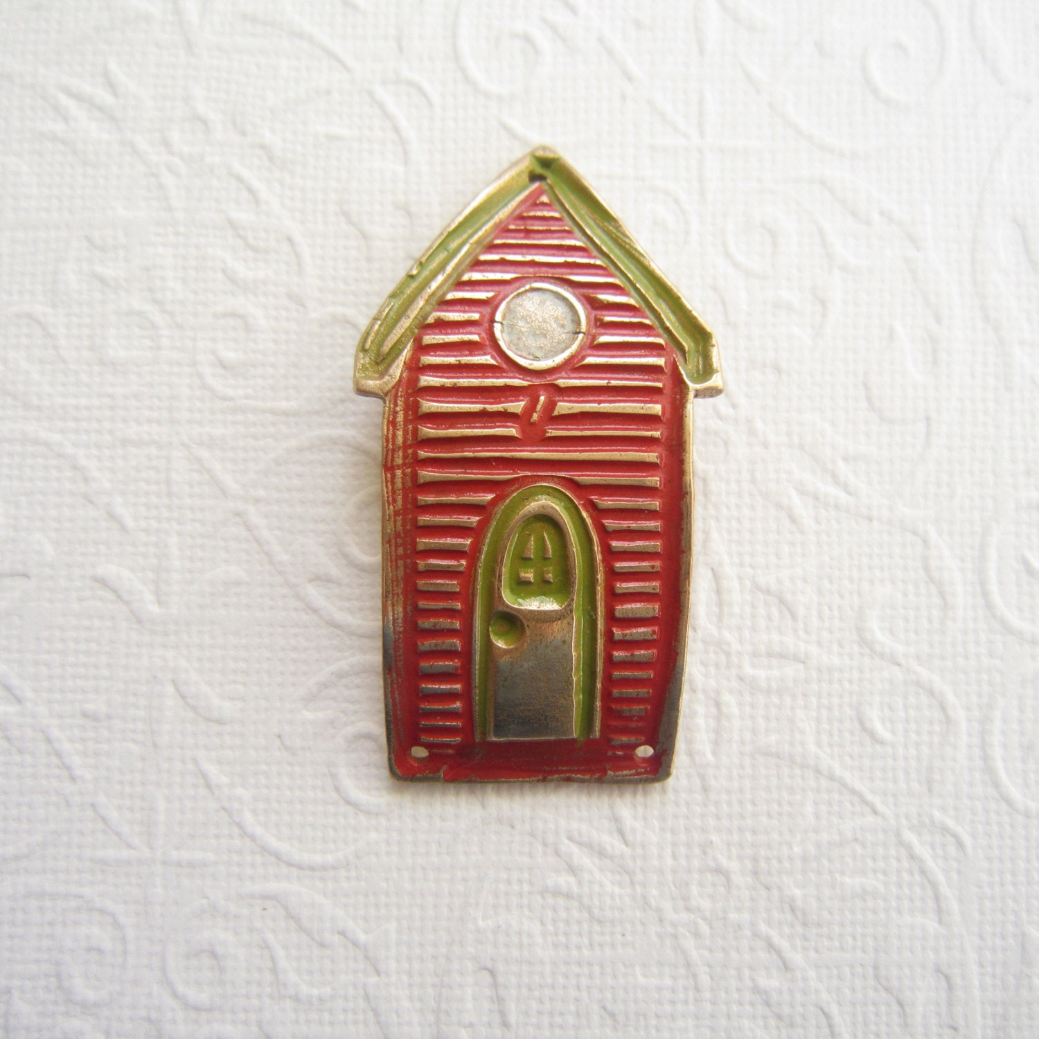 Beach house bracelet connector, beach hut cuff, beach hut connector, colourful beach huts, bronze beach huts
