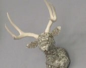 Faux Taxidermy Deer Head - Oriental Toile