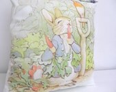 Peter Rabbit Nursery Baptism Baby Chair or Bed Pillow