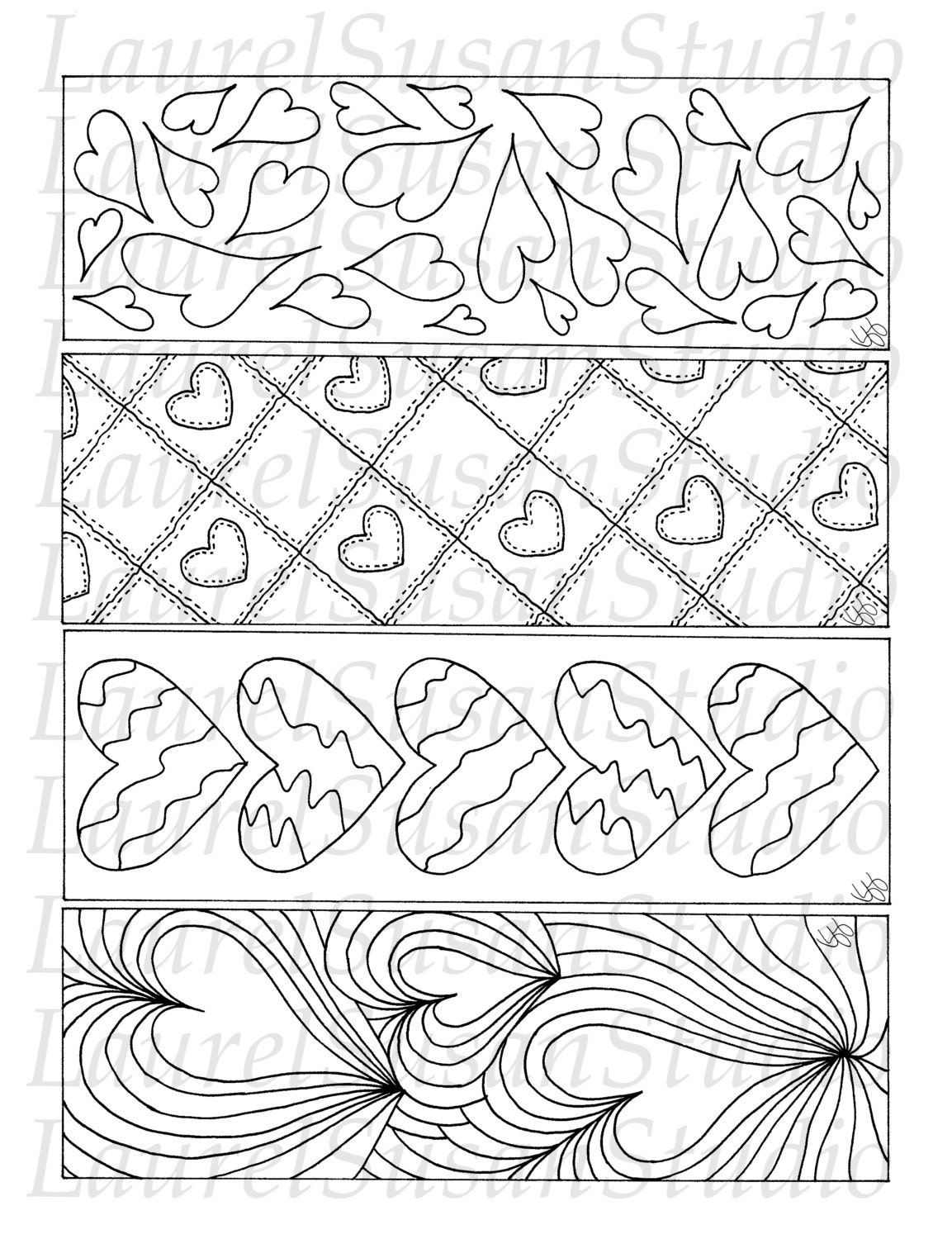 valentines bookmark coloring page free download