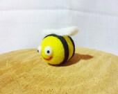 Needle Felted Bee -  miniature bumble bee figure - 100% merino wool  - wool felt bee