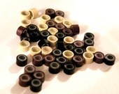 Silicone Lined Micro Beads ( links) for Feather Hair Extensions qty3