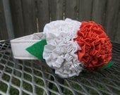 Dog Collar and Flower - READY TO SHIP Coral and White Peony Flowers and Collar - Pink, Coral Wedding Collar