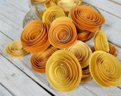 Yellow Paper Flowers Wedding Table Decorations 20 flowers