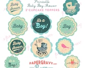 Printable baby boy shower cupcake toppers Il_170x135