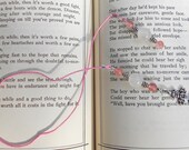 Rose Quartz Cross Charm Beaded Bookmark