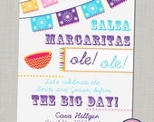 Fiesta Bridal Shower Invitation printable- fiesta Couples Shower invite- Cinco de mayo wedding shower invite