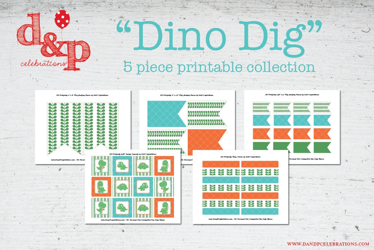 DIY Printable Dino Dig Collection INSTANT DOWNLOAD