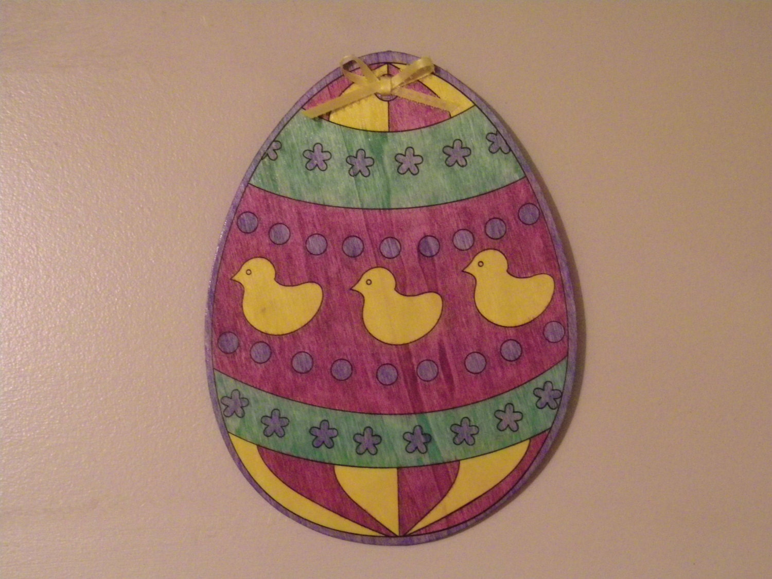 Peeps Wooden Easter Egg Wall Decoration