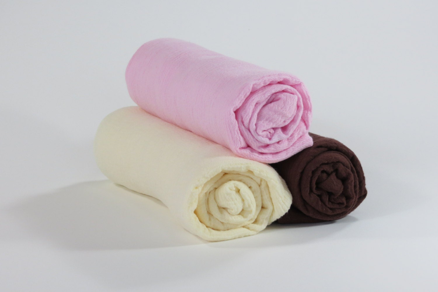 Swaddle Blanket Set of 3 - Baby Girl Receiving Blankets - Lightweight Swaddle Wrap - Newborn Photo Prop - Nursing Cover