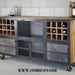 Liquor Cabinet/ Bar - Vintage Industrial, Urban-Modern design. Reclaimed wood top & Steel. Custom Configurations. (sideboard, buffet, loft)