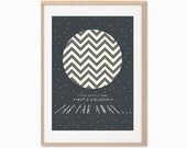 Once Upon A Time In A Galaxy Far Far Away Poster : Star Wars Modern Illustration Retro Art Wall Decor Print A4 8 x 11