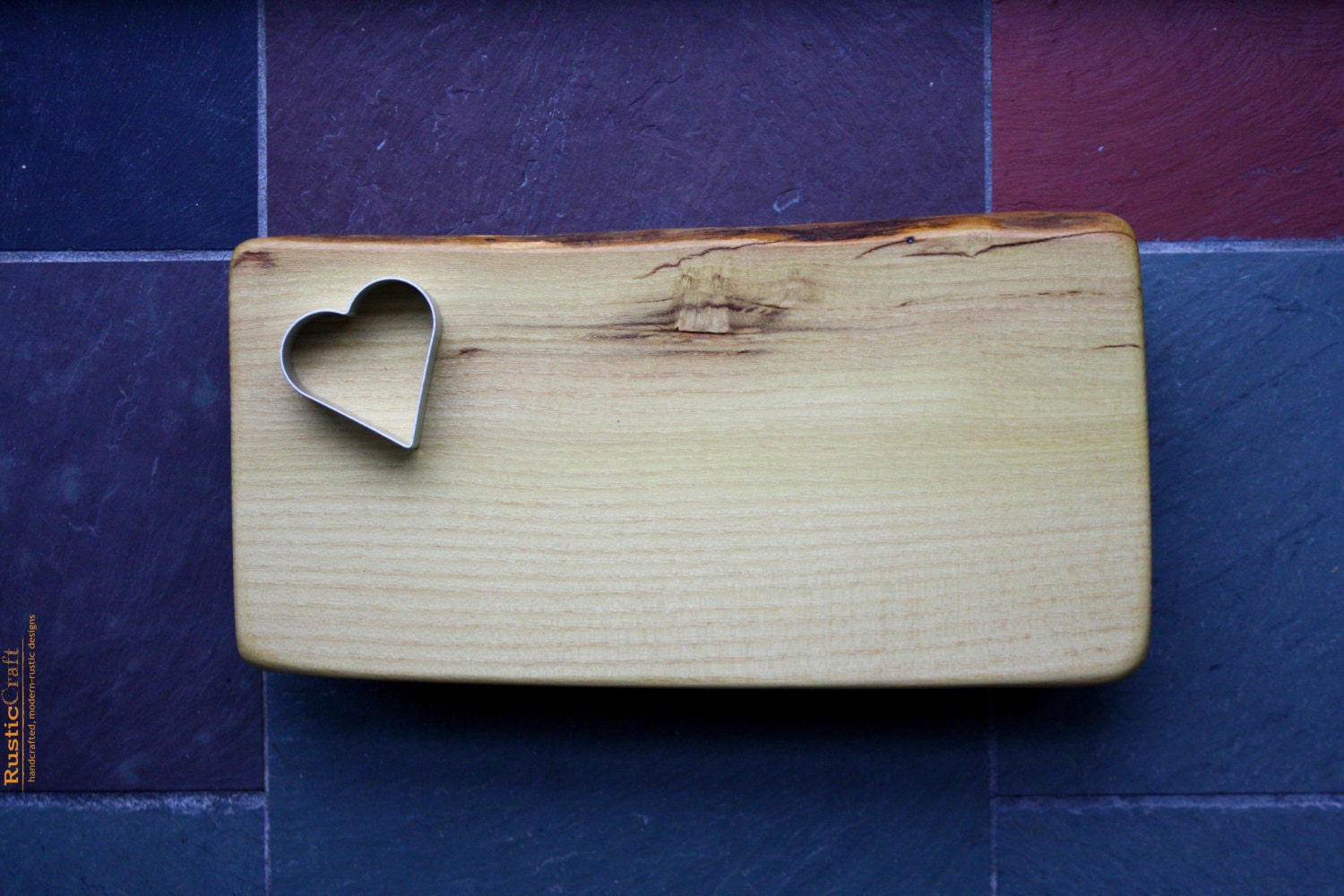 Black Locust Cutting Board with Black Locust Feet- Unique personalized kitchen gift - 5th Anniversary gifts 316