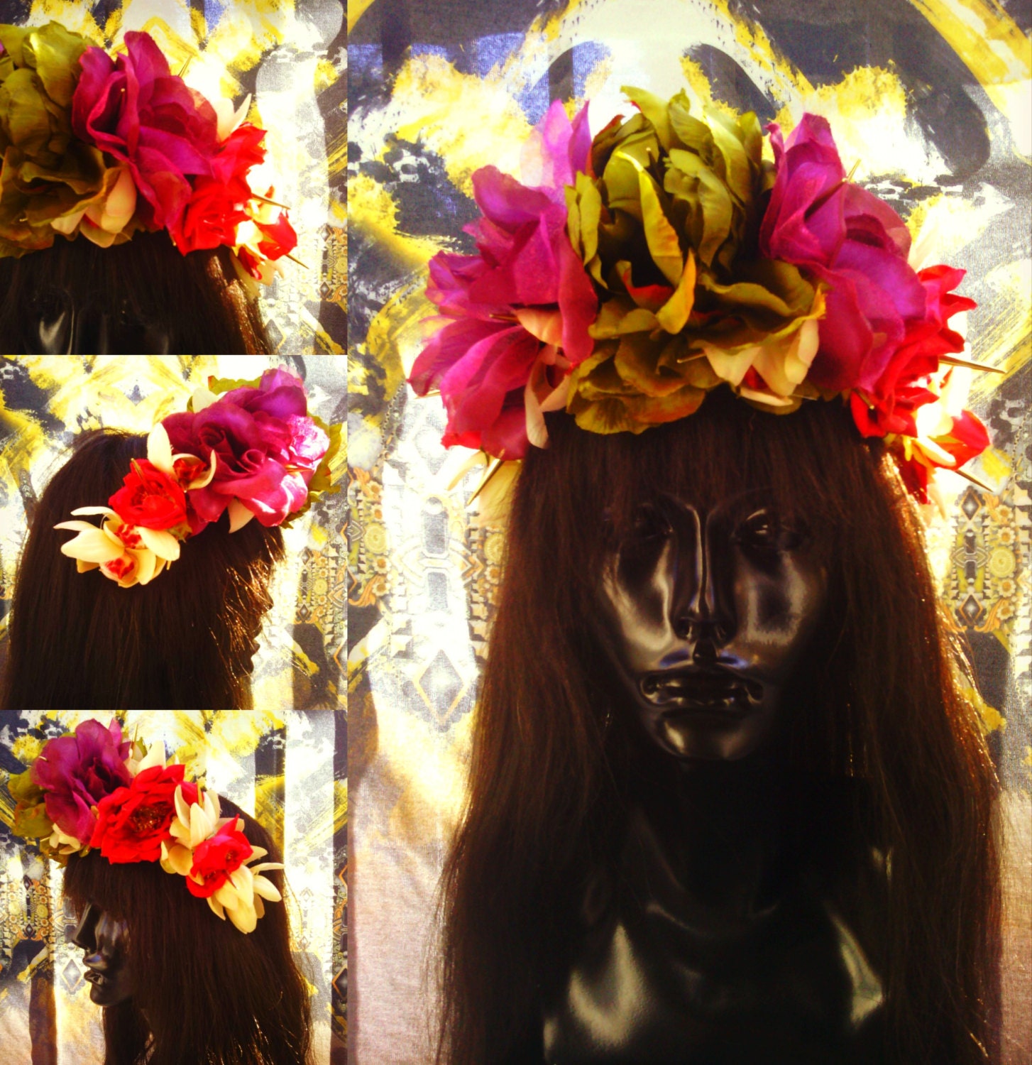 Flower Headband with Spikes