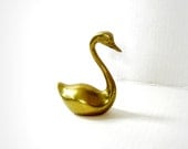 Vintage Brass Swan