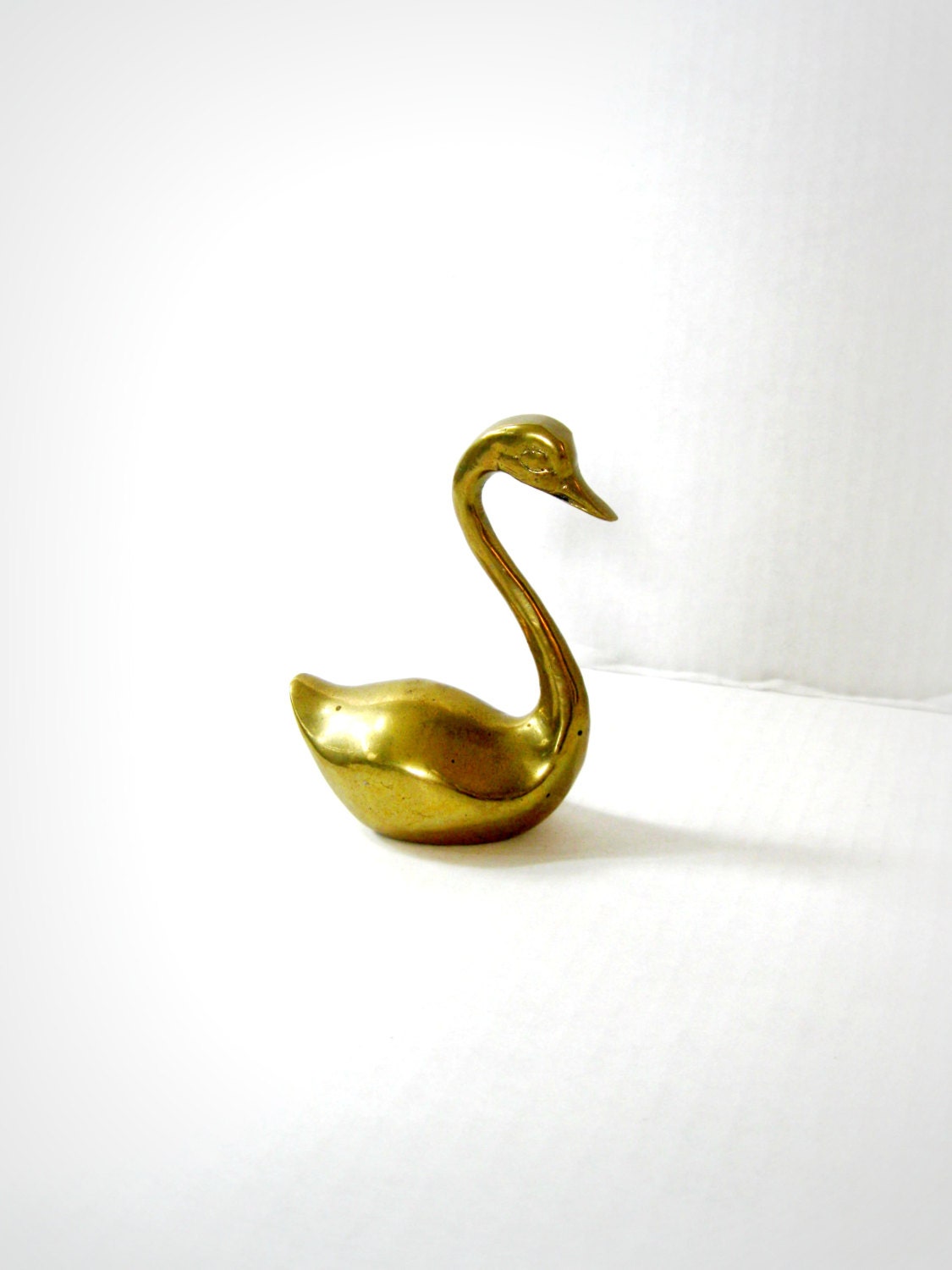 Vintage Brass Swan