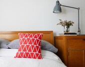 Poppy Red Triangle Pillow - 13 x 13 in.