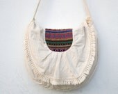 Rustic Hobo Shoulder Bag Native Tribal Textile / Slouch bag Cross body bag
